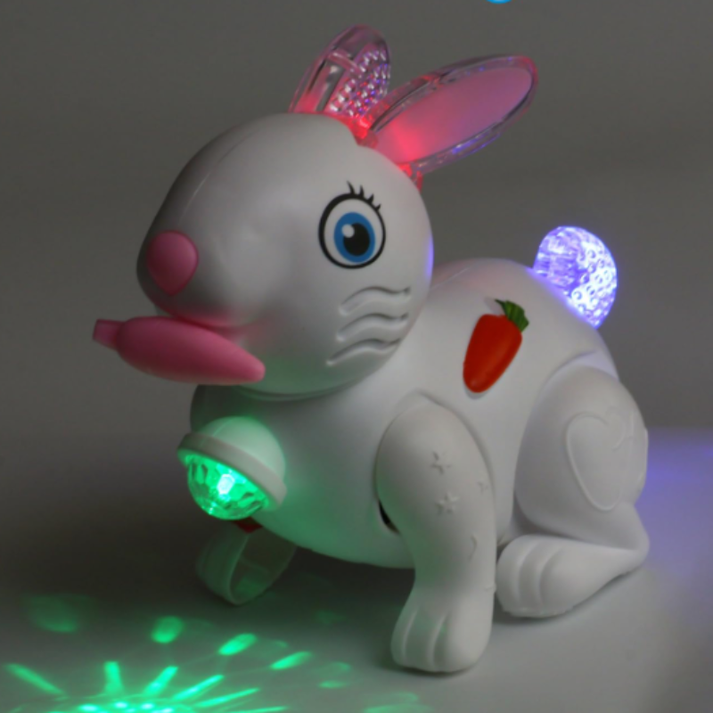 Walking Rabbit Toy with Music & Lights | Battery Operated Bunny Toy fo ...