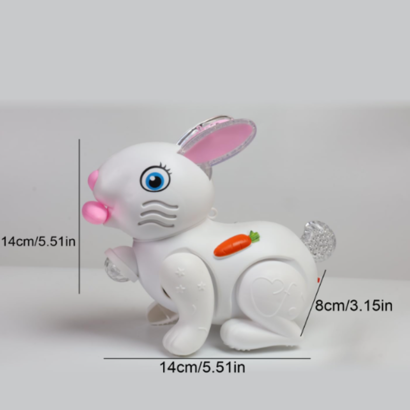 Walking Rabbit Toy with Music & Lights | Battery Operated Bunny Toy fo ...
