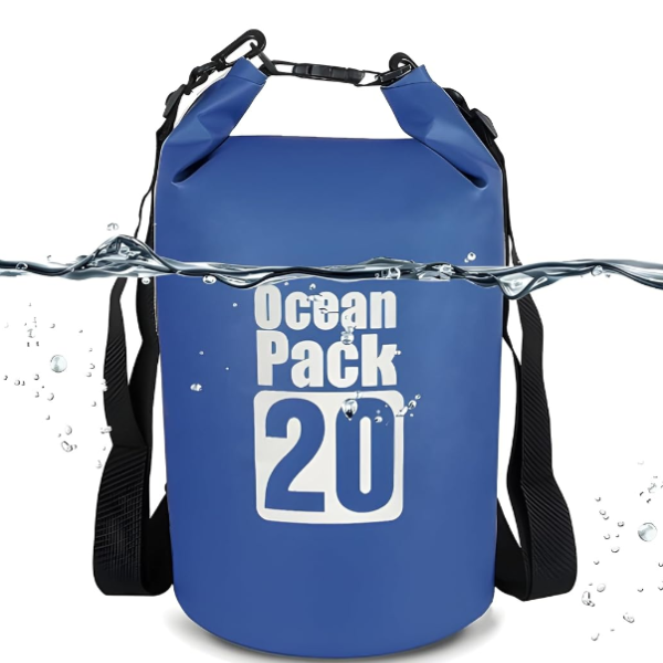 Waterproof Ocean Pack 20L – Durable Travel & Outdoor Dry Bag for Hiking, Camping, and Adventure (Pack of 1)