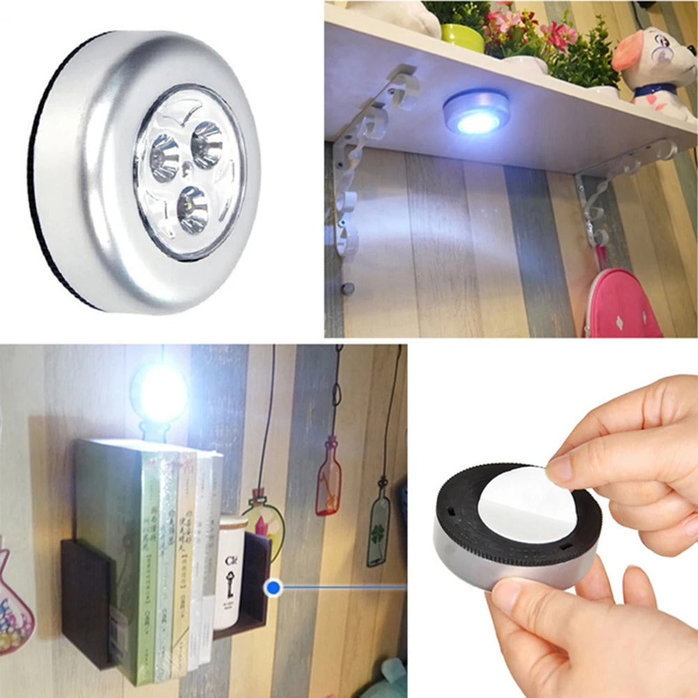 3 LED Battery Operated Touch Light – Stick-On Wall, Cabinet & Emergency Lamp (Pack of 1)
