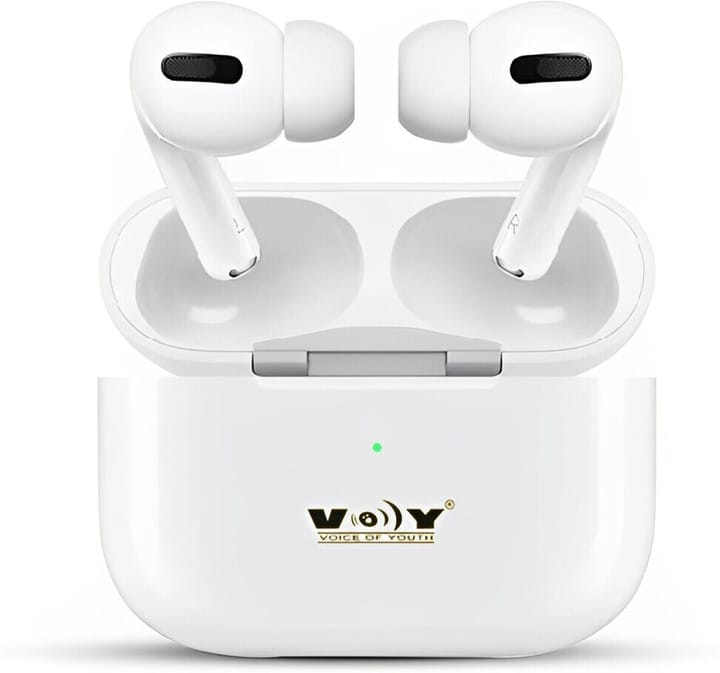 VOY PRO 2 Earbuds With 25Hrs Playtime 13mm Drivers For Music & Call Bluetooth  (White, True Wireless)