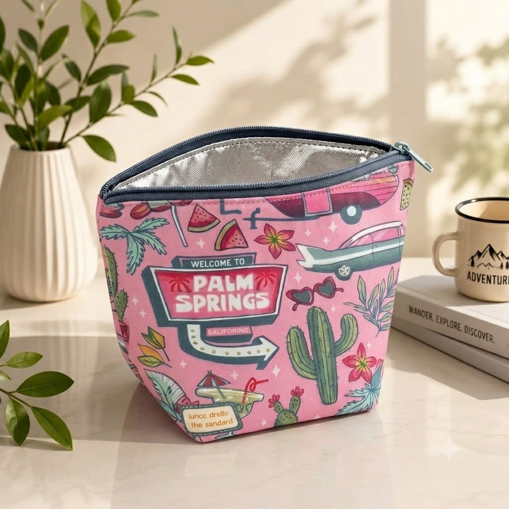 Cotton Thermal Insulated Lunch Pouch | Small Tiffin & Lunch Box Cover Bag