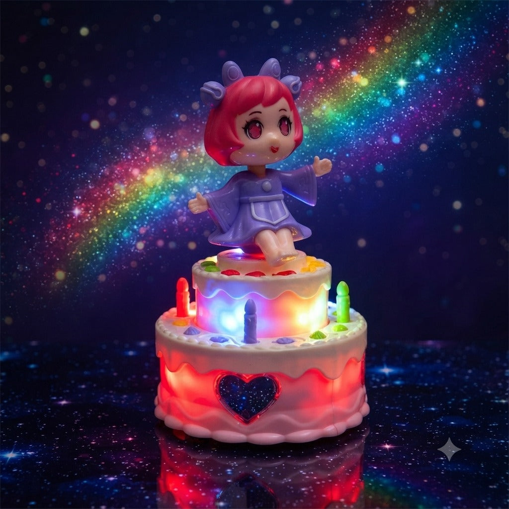 Rotate Cake Girl Electric Toy with Lights & Music – Dancing Musical Toy for Kids