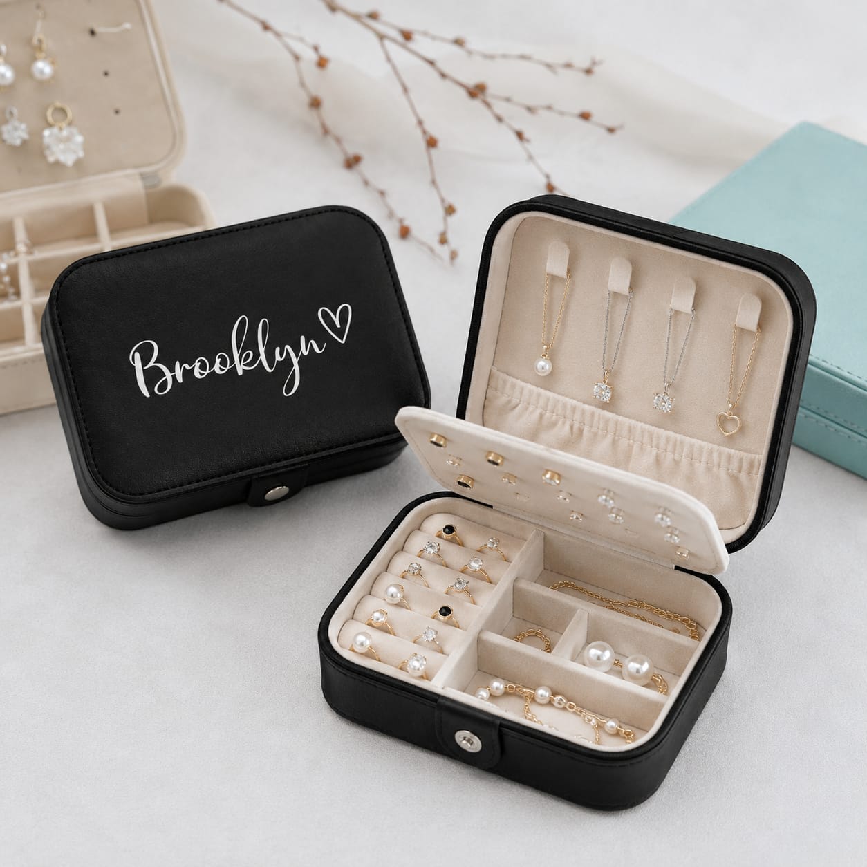 Customised Jewellery Box – Large Capacity Jewelry Organizer with Your Name