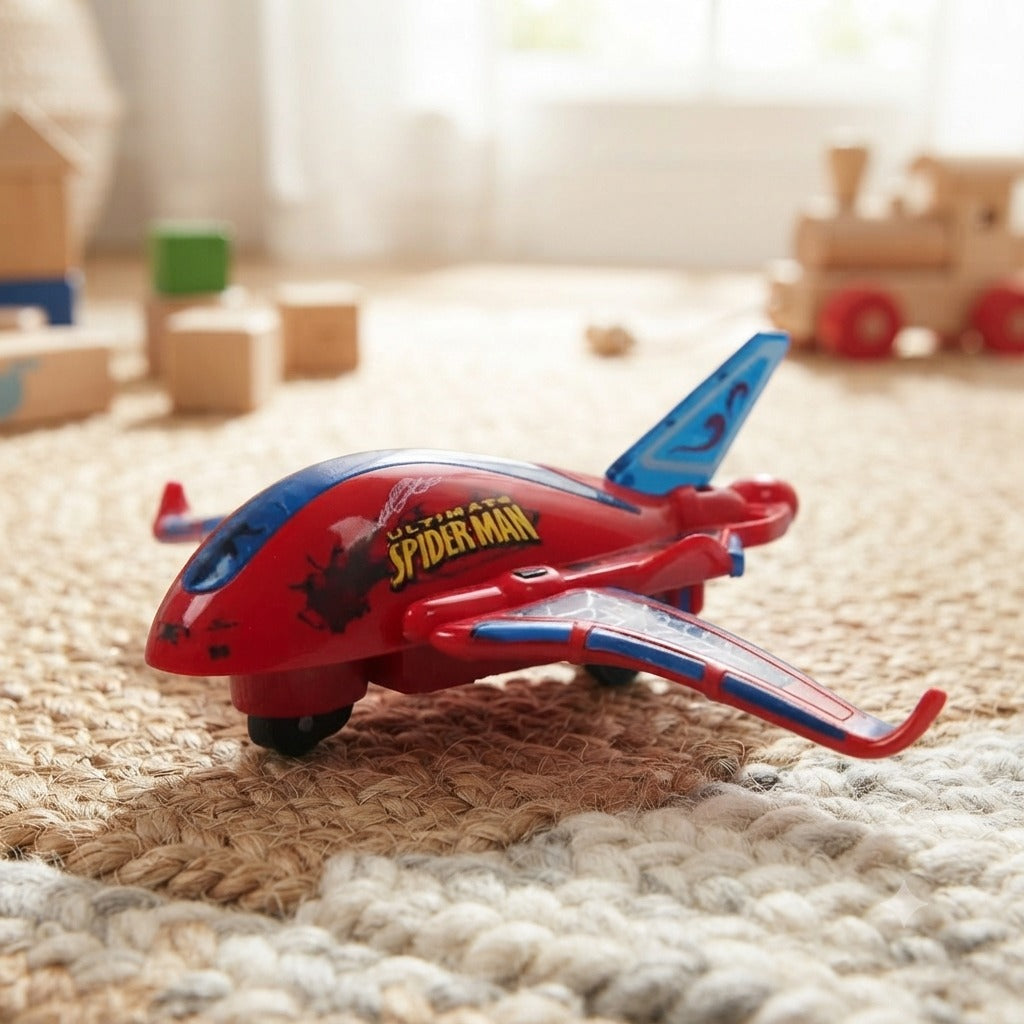 Bump & Go Toy Airplane with Lights & Music – Battery Operated Automatic Plane Toy for Kids