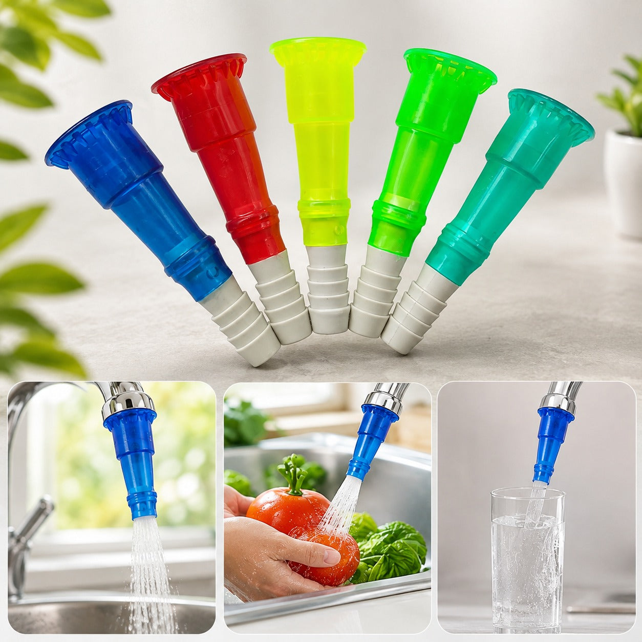 PVC Tap Connector Rubber Pipe Jointer Nozzle for Garden Hose & Water Pipe Connection, Leak-Proof Durable Plumbing Accessory (Random Color Pack of 1)