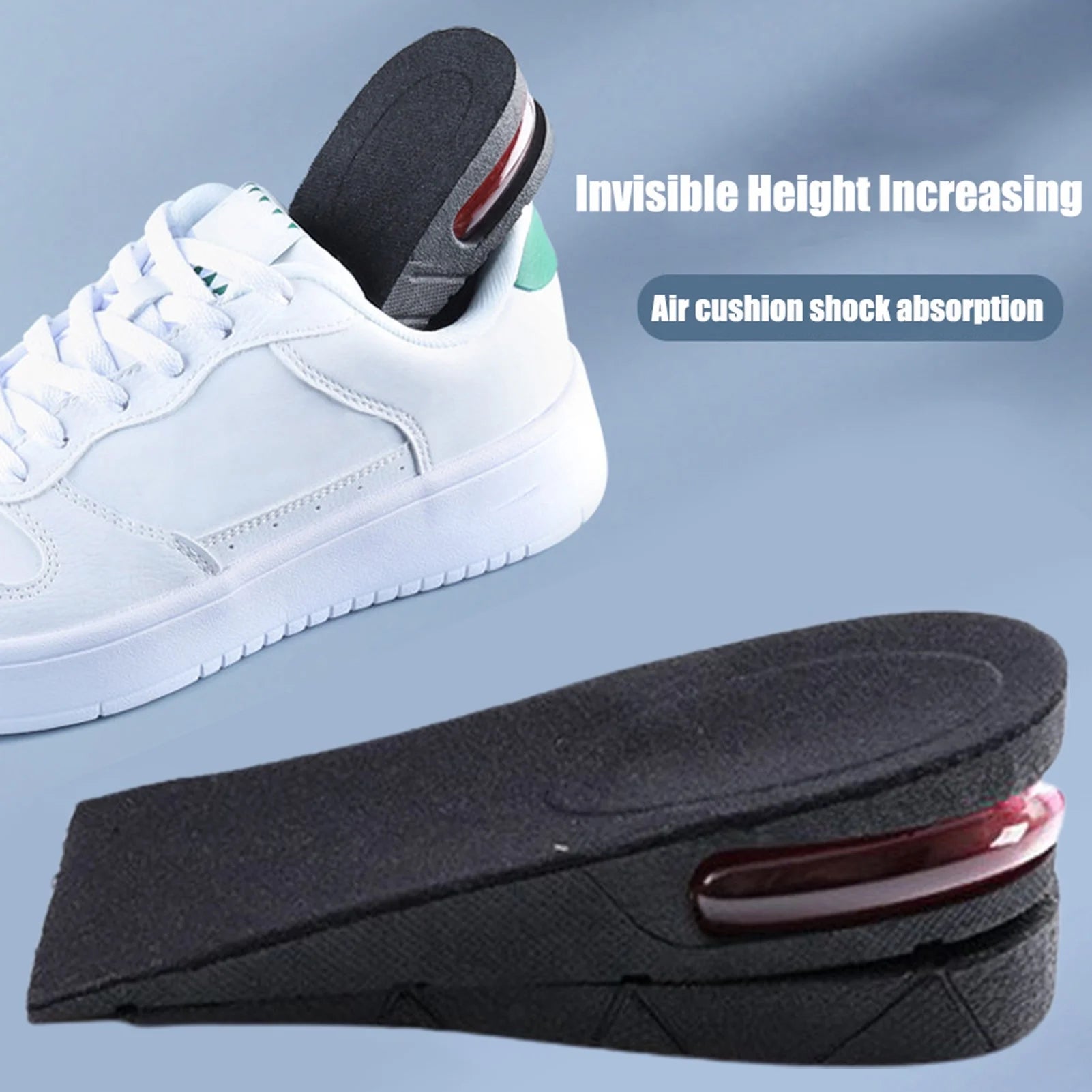 Height Increase Insoles for Men and Women - Comfortable Shoe Inserts for Added Height and Support (Pack of 1)