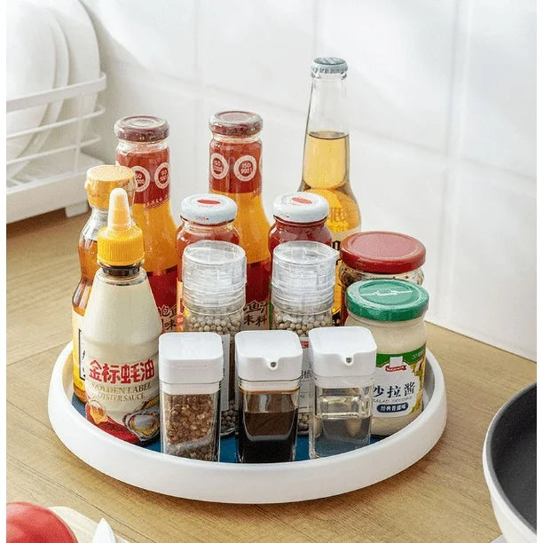 Non-Skid 360° Rotating Storage Tray – Turntable Organizer for Kitchen, Dining, Bathroom & Office (Pack of 1)