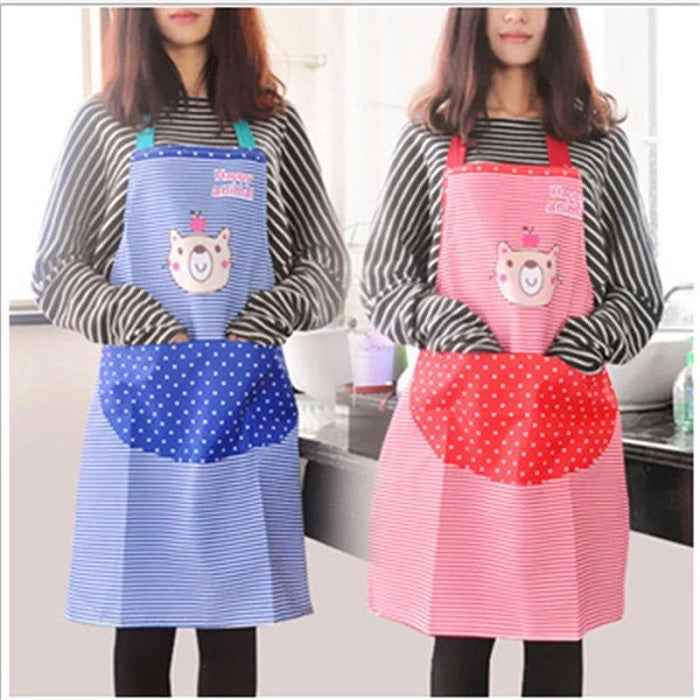 Cartoon Print Stripe Apron