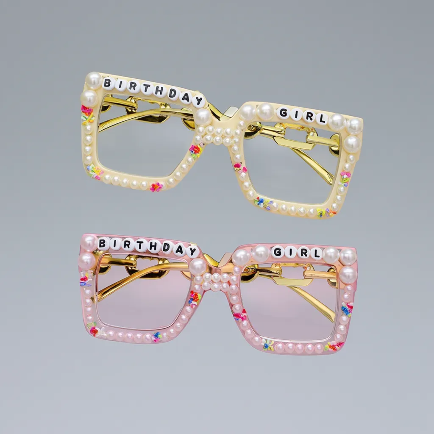 Happy Birthday Sunglasses – Fun Party Glasses for Women & Girls (Random color-Pack of 1)