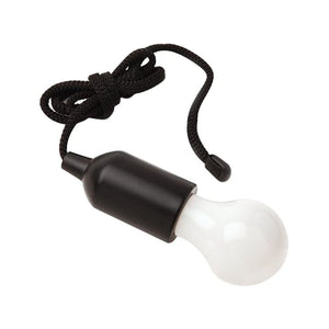 Black LED pull cord light pendant for outdoor camping, patios, and home lighting decor - Home Accessories, Trending Gadgets.