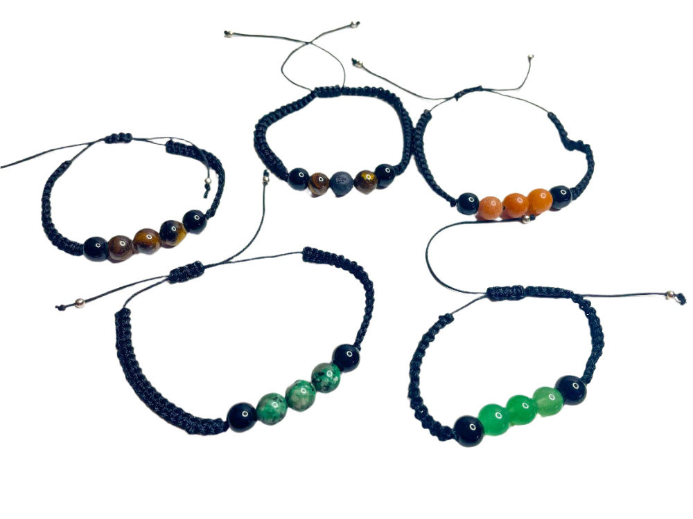 Braided Stone Unisex Bracelets (Random Color)