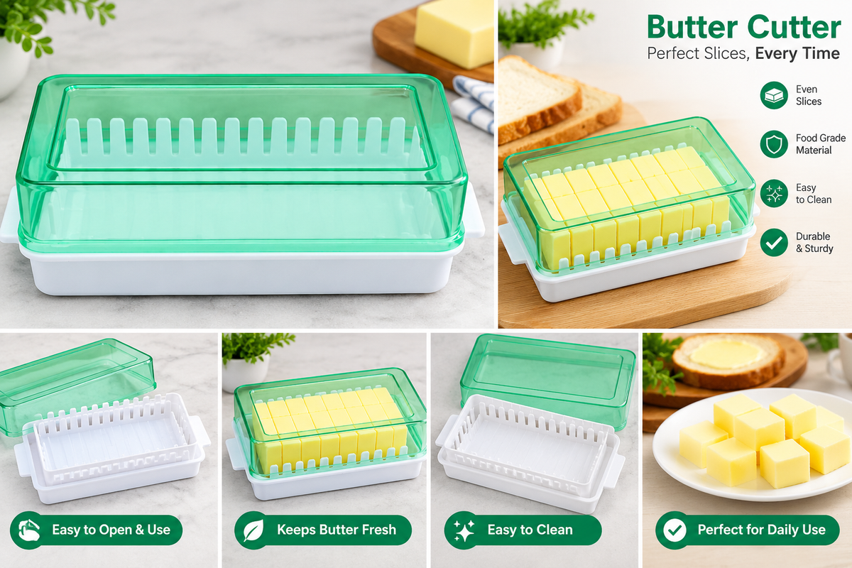 Butter Storage Box – Multipurpose Butter Container for Easy Cutting & Serving