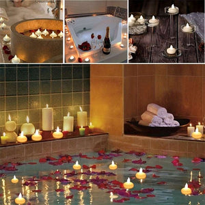 12 pcs Sensor Candle Lights, Floating LED Electronic Candle, Party Decoration Little Night Lights, Valentine's Day Halloween Christmas Festival Ambient Lights