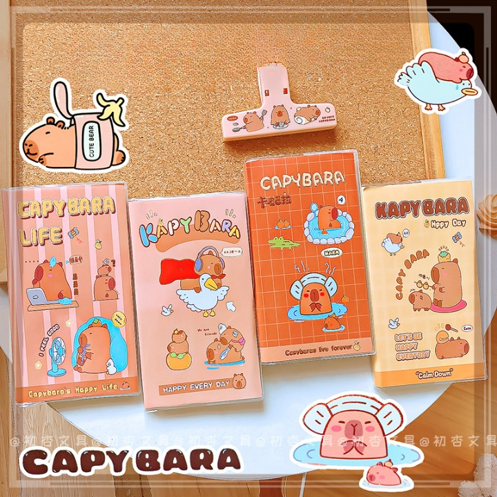 1 Pc Capy Bara Long Mini Portable Notebook Diary for use in School Home Notepad