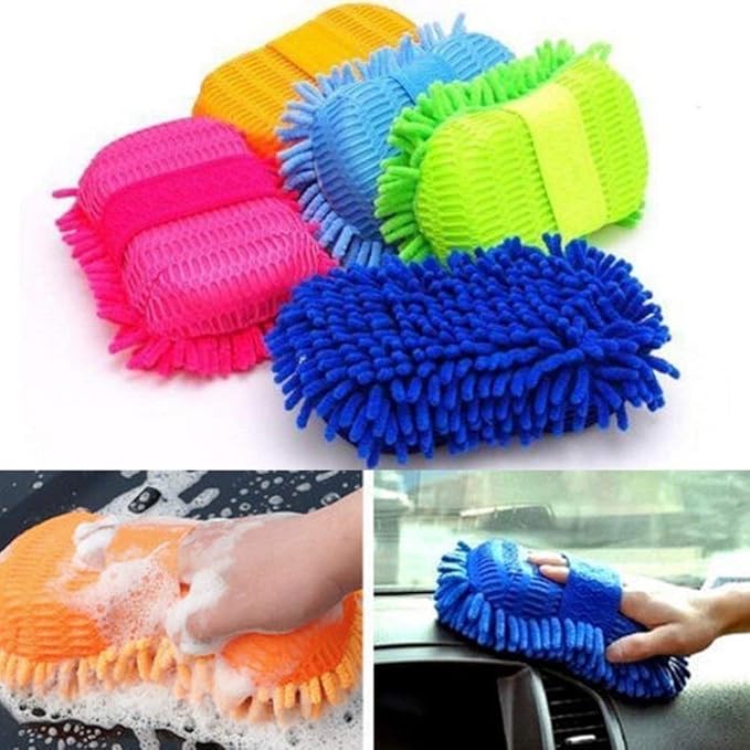 Microfiber Multipurpose Cleaning Sponge – Soft, Absorbent & Reusable (Random color- Pack of 1)