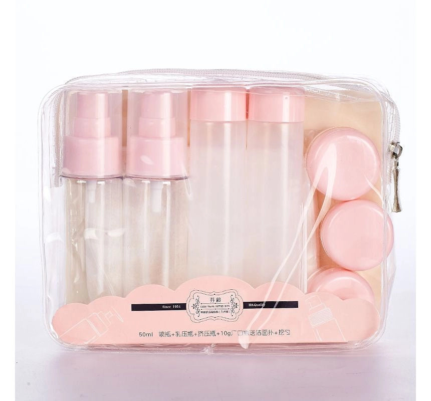 9 Pcs Set Travel-Ready Cosmetic Bottles