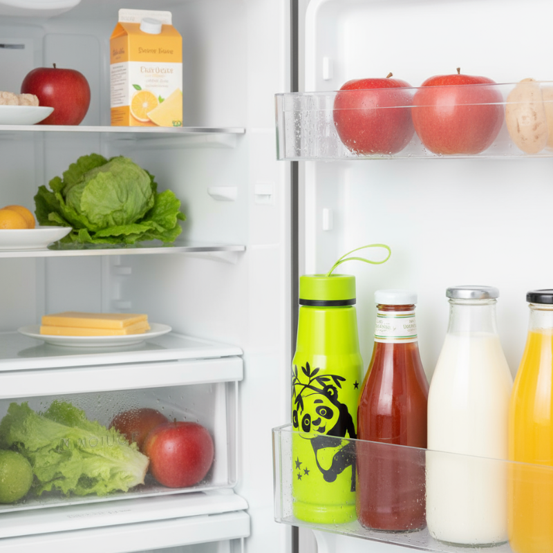 Cute Panda Design Water Bottle – 500 ml, BPA-Free & Portable (Random Color- Pack of 1)