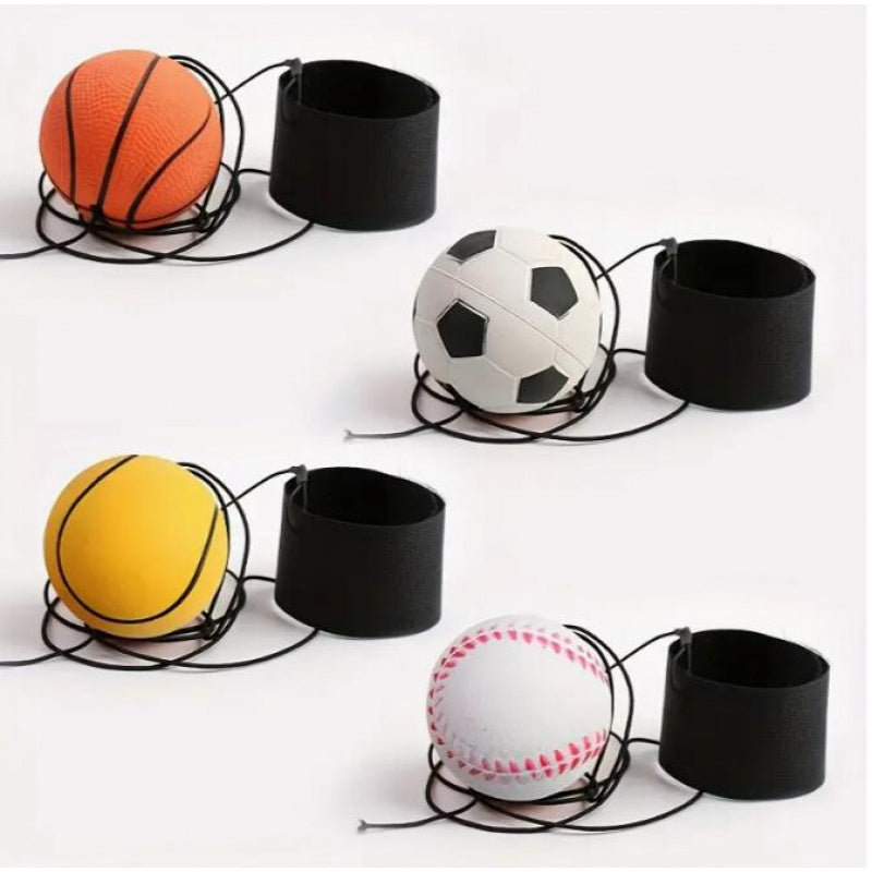 1 pc Mini Wrist Fidget Ball with Wristband, Comfort Grip Elastic Sports Ball, Durable Thermoplastic Polyurethane, Space & Moon Pattern, for Outdoor Fun and Exercise