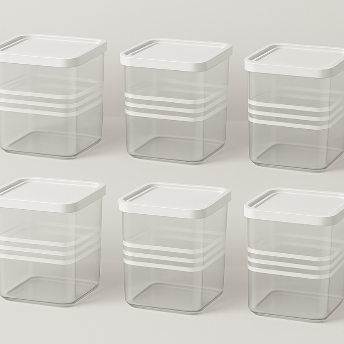 Fridge Storage Boxes –  Food Storage Containers for Kitchen, Refrigerator & Pantry Organization (Pack of 6)