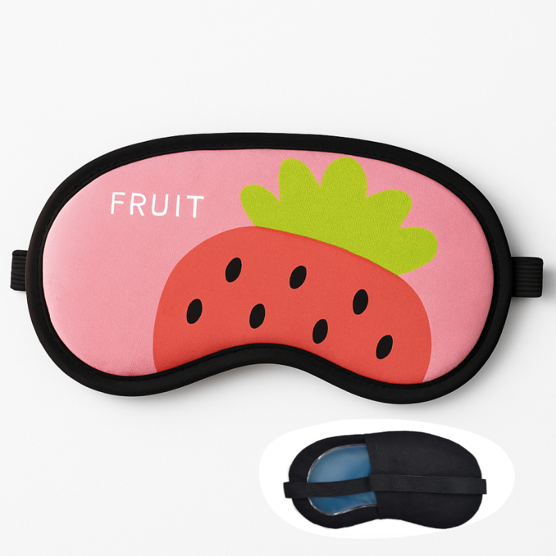 Soft Sleeping Eye Mask  – Lightweight, Comfortable & Adjustable Blindfold for Deep Sleep (Random color Print-Pack of 1)