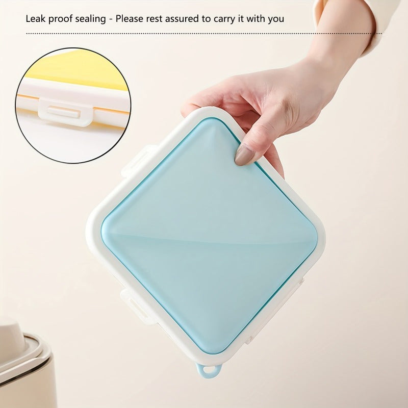 Reusable Silicone Sandwich Container, Food Storage Container, Snap Lids BPA Free, Leakproof Heat Resistant Perfect for School, Work, Picnics