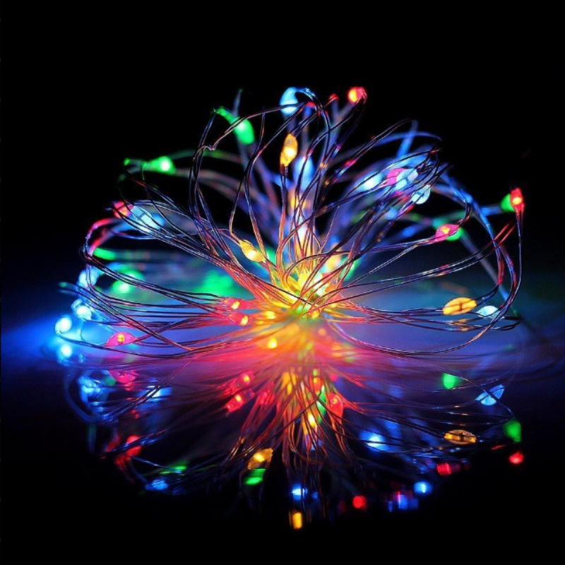 LED String Fairy Lights – Multi-Color Decorative Lights Without Star, Indoor & Outdoor Use (Pack of 1)