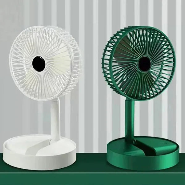 USB Rechargeable Telescopic Folding Fan, 3 speed Adjustable Folding Telescopic Table Fan for Office Desk Table Fan for Home kitchen