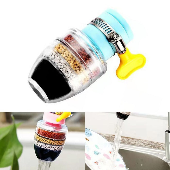 4 Layers Water Purifier Filter Faucet (Random Colour)