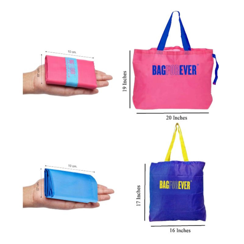 Fancy Small & Big Shopping Bags – Ecofriendly, Reusable Market Bags (Random color-Pack of 1)