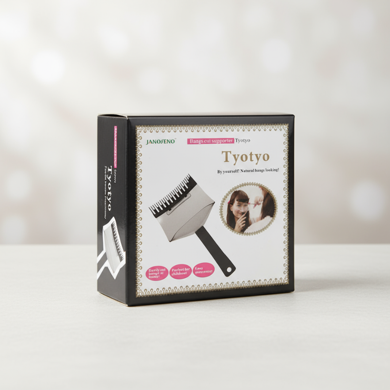 Home Haircut Bangs Guide Tool – 2-in-1 Comb & Face Shield for Safe & Precise DIY Fringe Trimming (Pack of 1)