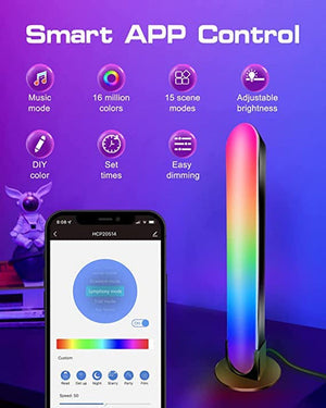 Gaming LED light bars with 15 ambient scene modes and adjustable brightness