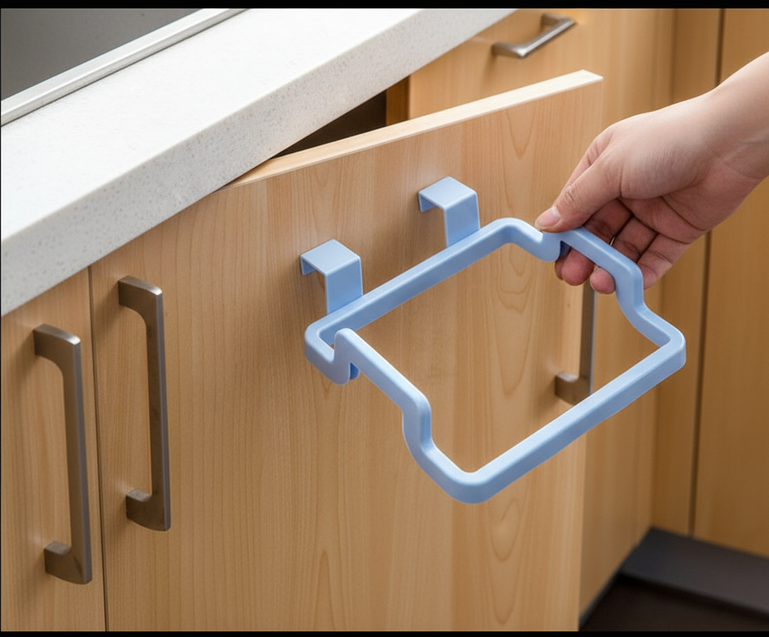 Garbage Bag Napkin Hanger, Kitchen Plastic Garbage Bag Holder, Dustbin, Towel Rack, Bathroom, Office ( Pack of 2Pcs, Only Hanger)
