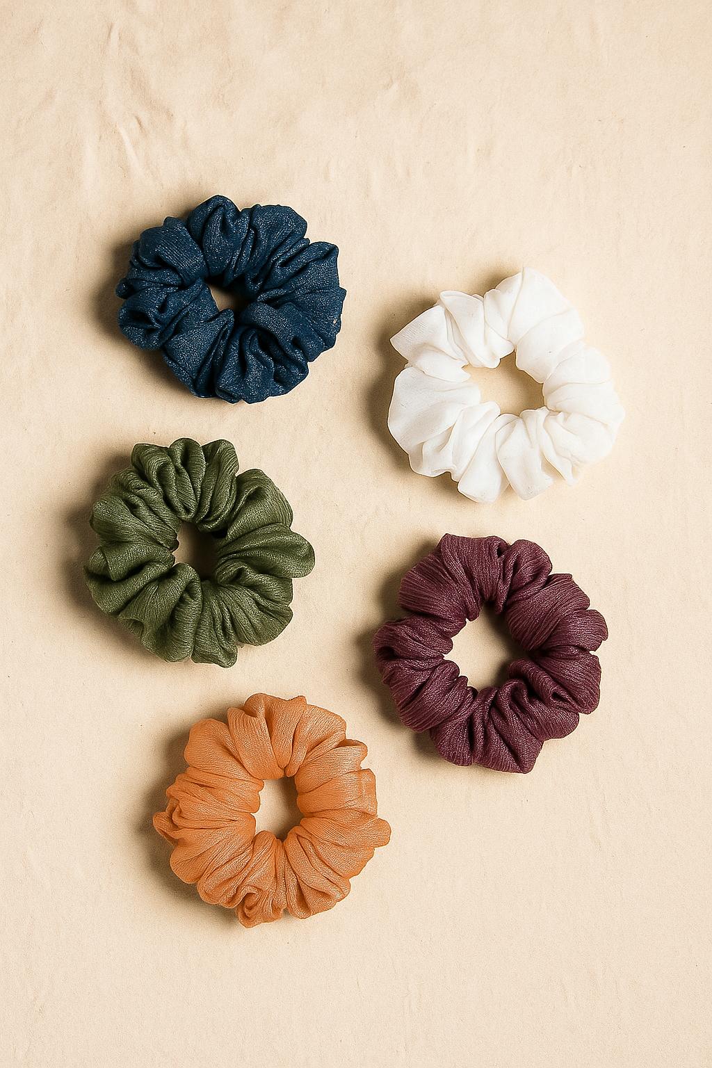 Georgette Shimmer Scrunchies