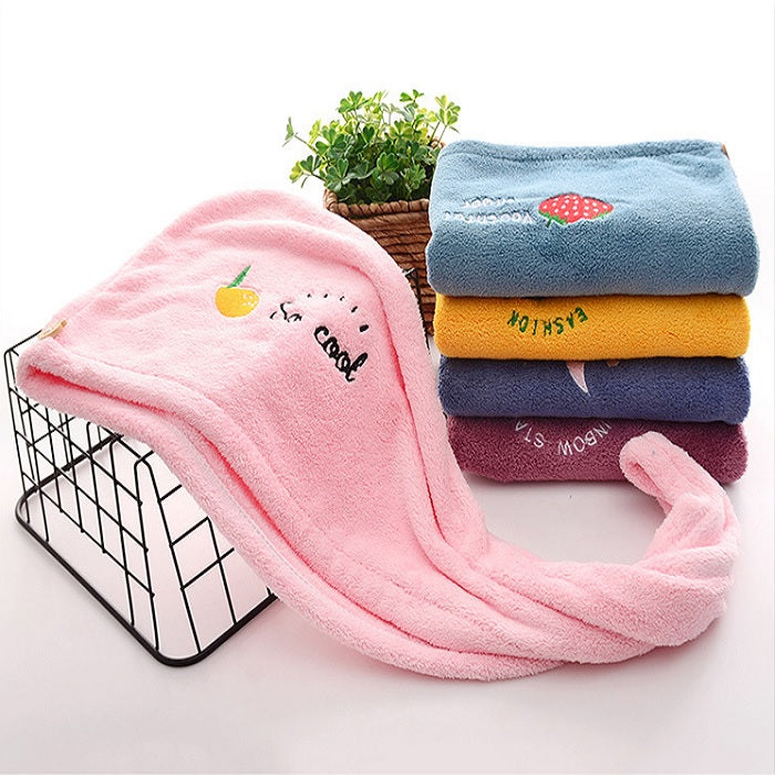 Embroidery Hair Wrap Towel