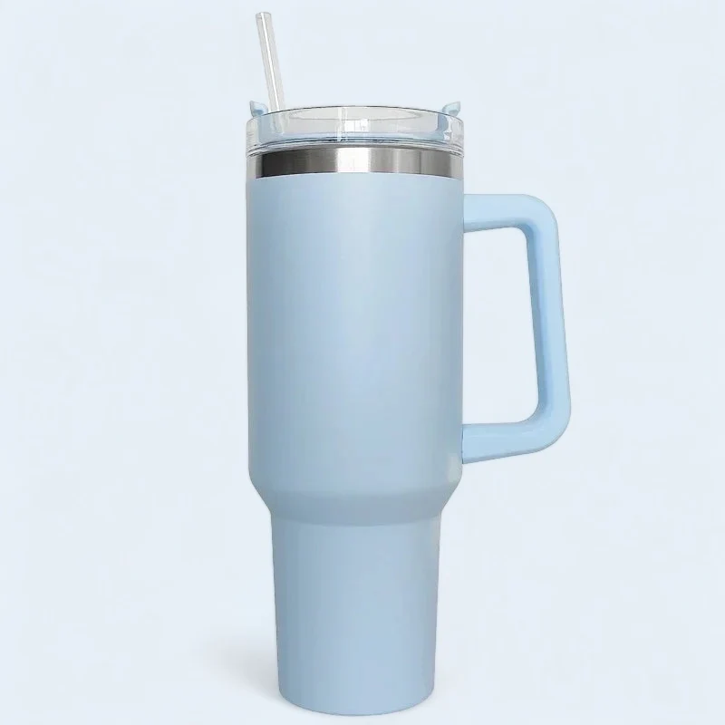 1200 ml Tumbler, Stainless Steel Vacuum Insulated Tumbler with Lid and Straw for Water, Iced Tea or Coffee, Smoothie and More, Cream