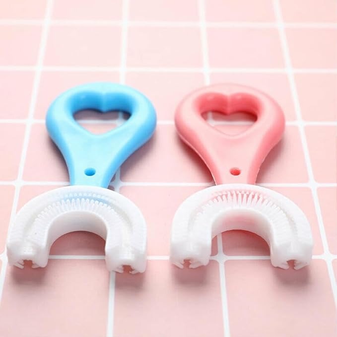 U Shaped Kids Toothbrush Baby Teeth Cleaning Brushing Instrument Children Oral Cleaning Toothbrush (1 Pcs)