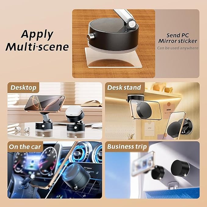 Double-Sided Foldable Vacuum & Magnetic Adsorption Phone Mount Upgraded Phone Holder (random color)