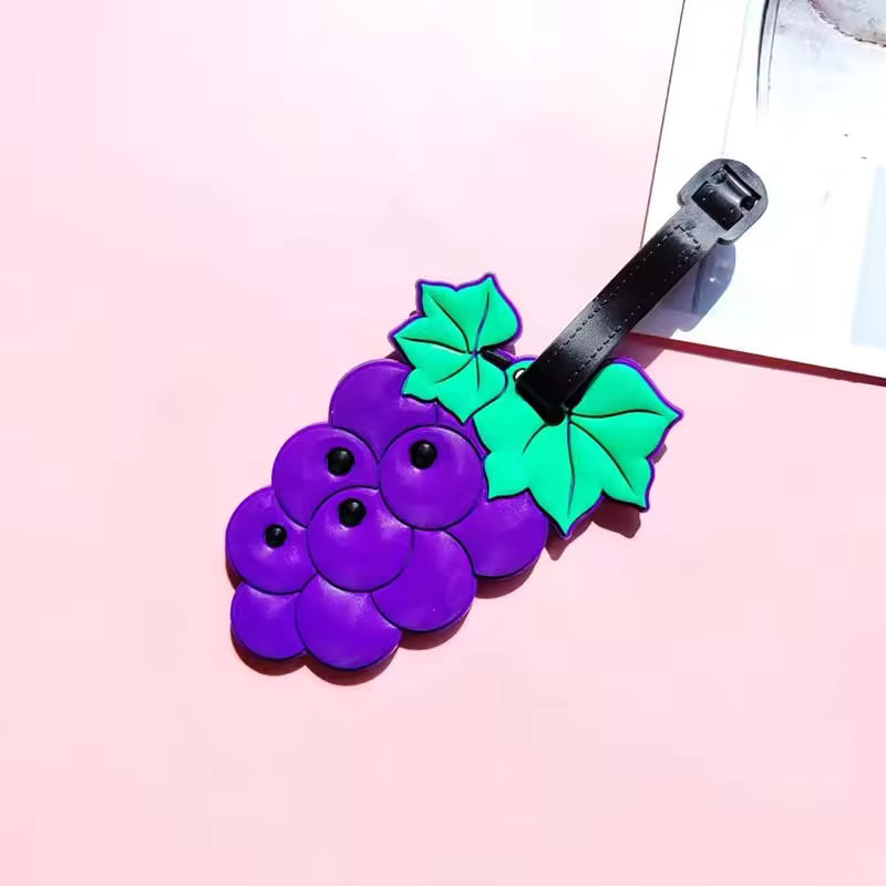 Cute Fruit Luggage Tag – Fun Travel ID Tag for Suitcases & Bags (Random Fruit)