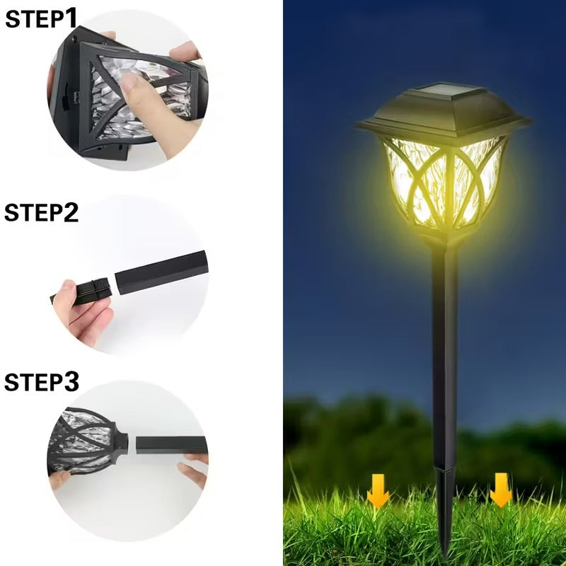 Solar Pathway Lights – Waterproof LED Garden Lights for Outdoor Lawn, Path, Driveway & Landscape Decoration (Pack of 2)