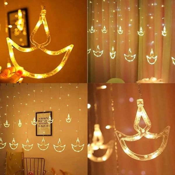 5 Small And 5 Big LED String Diya LIght