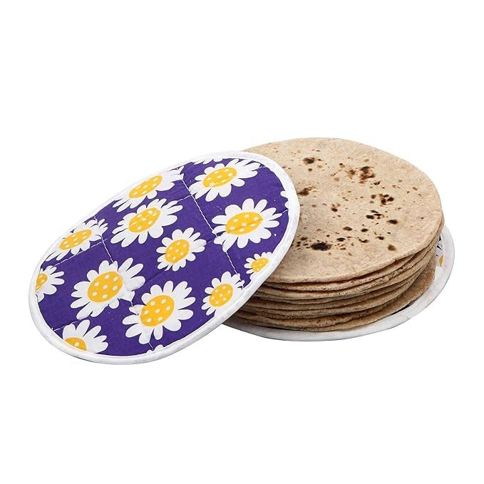 Cotton 2 Pieces Roti Cover/Chapati Cover/Roti Rumals (Random Design)