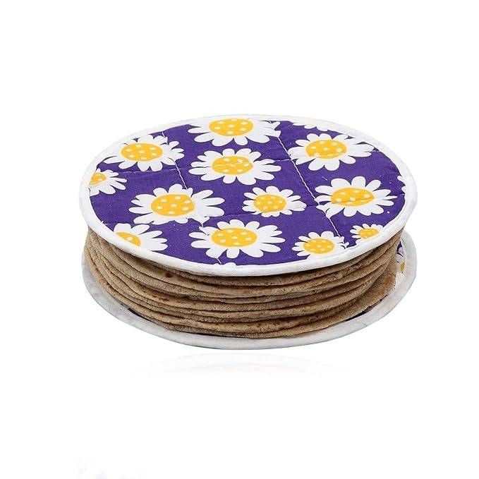 Cotton 2 Pieces Roti Cover/Chapati Cover/Roti Rumals (Random Design)