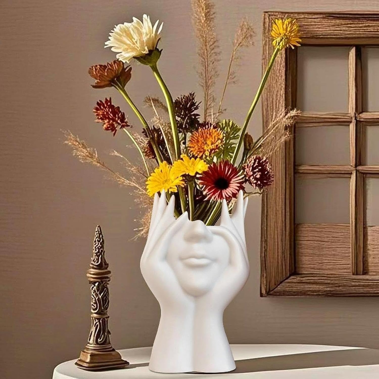 Plastic Woman Body Vase – Artistic Female Figure Flower Pot for Home & Office Decor, Perfect for Dried Flowers (Pack of 1)