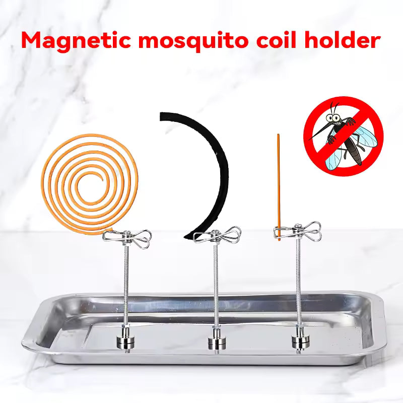Magnetic Mosquito Coil Holder Incense Clip Stand Indoor Outdoor (1 Pcs)