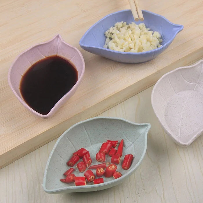 6 Pcs -Leaf Shape Chutney Plate