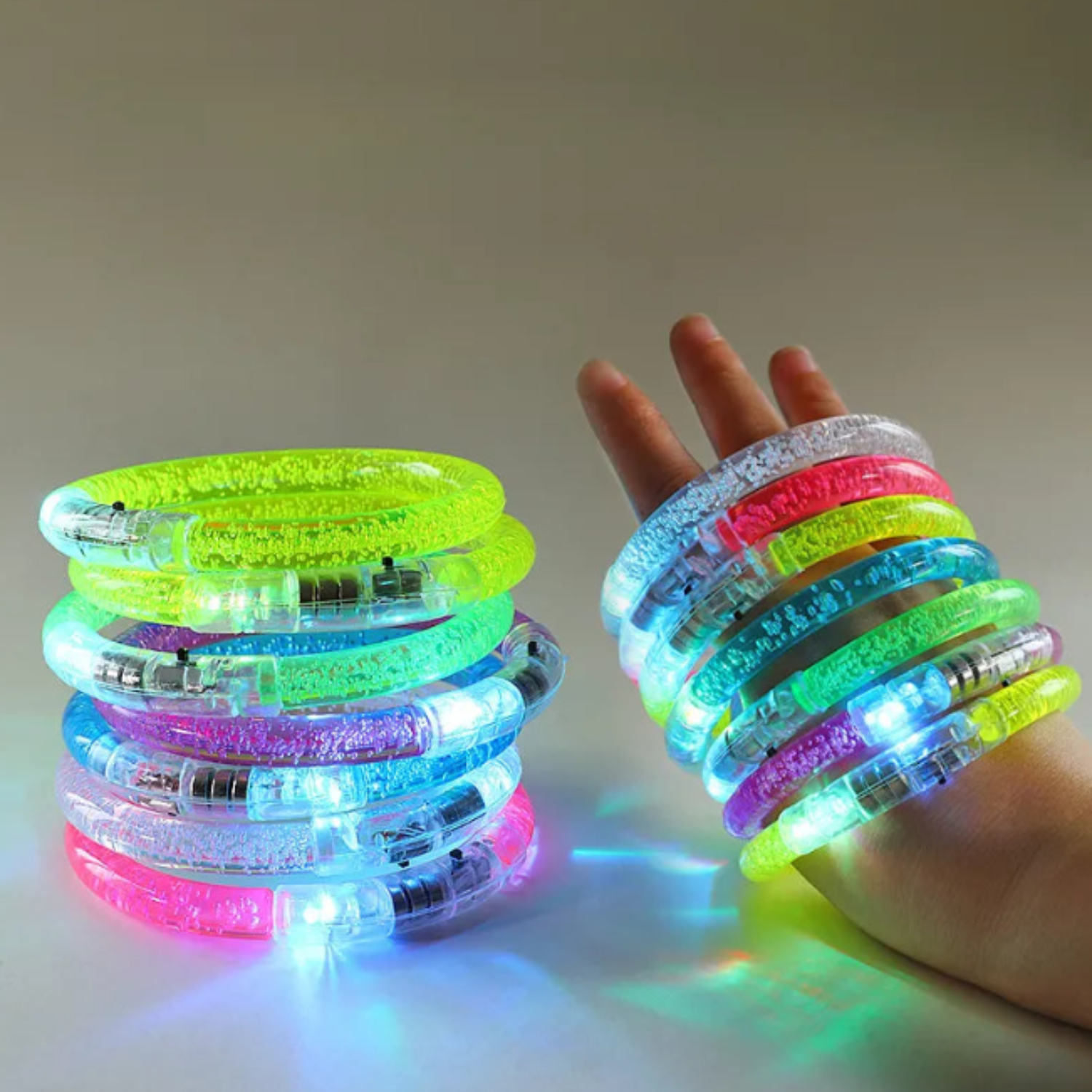 LED Bracelets – Light-Up Party Favors for Birthday, Wedding & Festivals (Random Color-Pack of 1Pc)