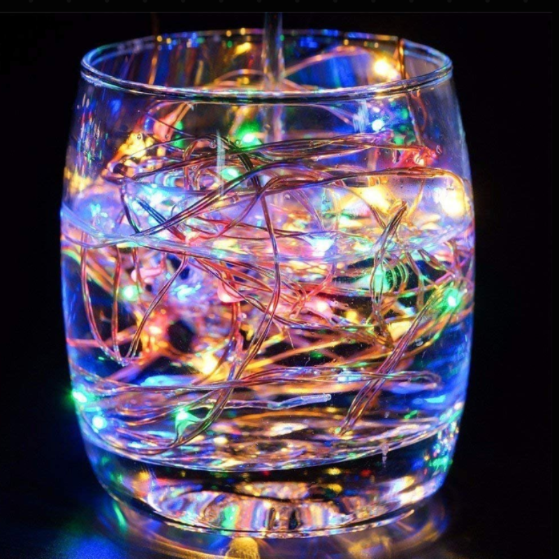 LED String Fairy Lights – Multi-Color Decorative Lights Without Star, Indoor & Outdoor Use (Pack of 1)