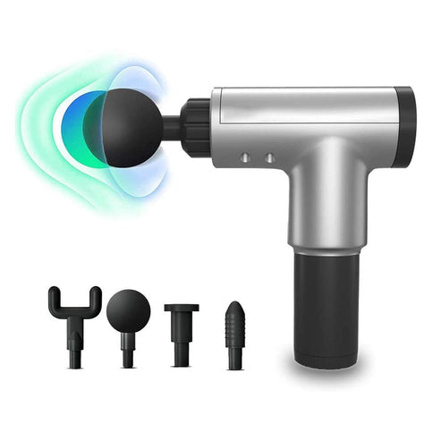 Massage gun kit with 4 interchangeable heads and carry case