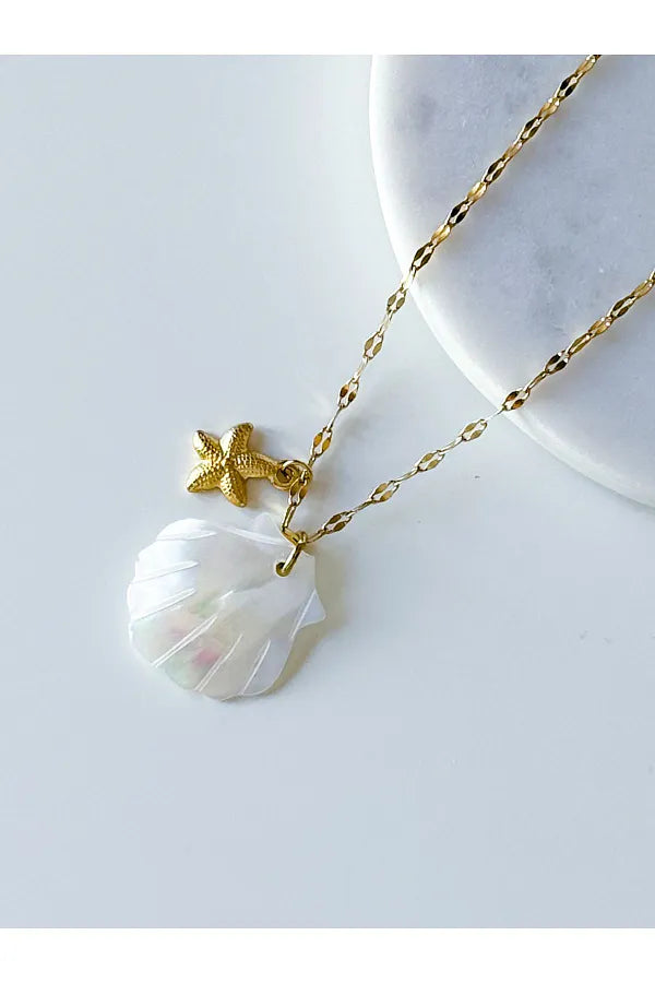 Anti Tarnish Star Shell Necklace